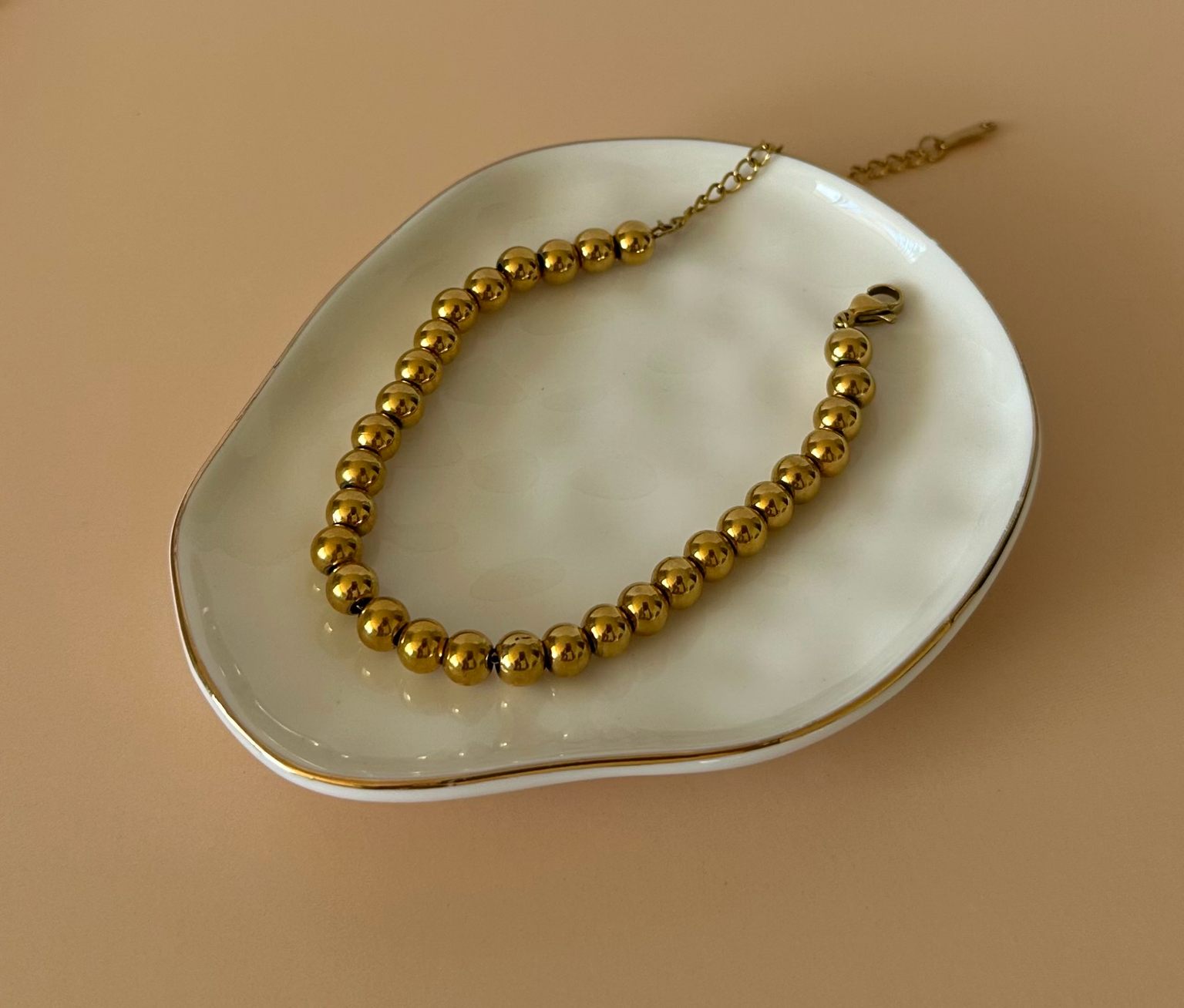 Gold Bead Bracelet
